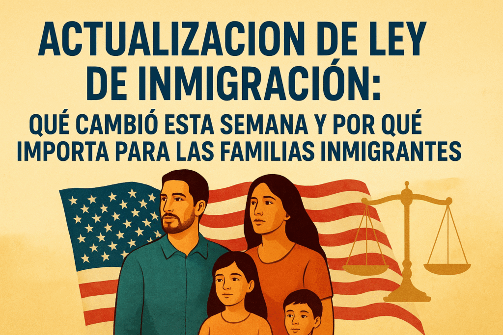 Actualizacion de ley de inmigracion: que cambio esta semana y porque importa para las familias inmigrantes